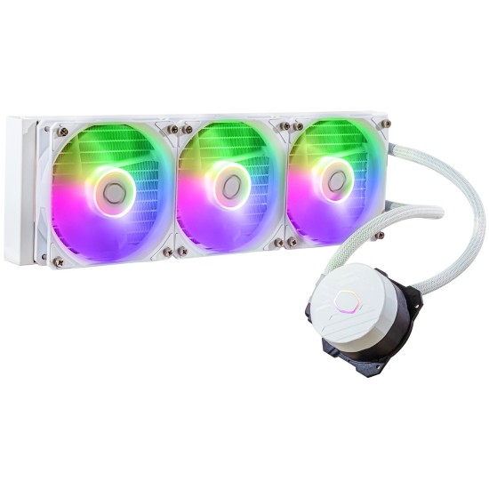 Enfriamiento Líquido Cooler Master MasterLiquid 360L Core ARGB White - 3x Ventiladores - 1750 RPM - MLW-D36M-A18PZ-RW