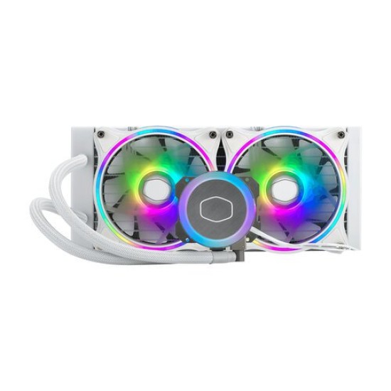 Enfriamiento Líquido Cooler Master ML240 Illusion White Edition - 2 Ventiladores - 1800 RPM - RGB - Blanco - MLX-D24M-A18PW-R1