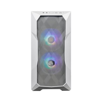 Gabinete Gamer Cooler Master TD300 Mesh - Media Torre - Mini-ITX Micro-ATX - 2x Ventiladores - Panel Lateral - Blanco - TD300-WGNN-S00