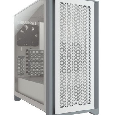 Gabinete Gamer Corsair 4000D AIRFLOW - Media Torre - ATX - Panel Lateral - Blanco - CC-9011201-WW