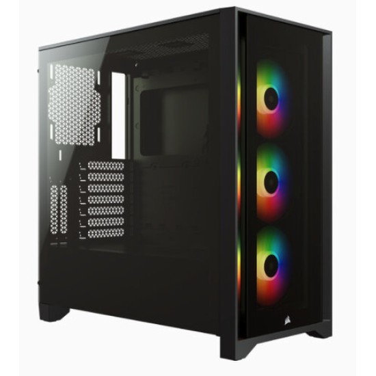 Gabinete Gamer Corsair iCUE 4000X RGB - Media Torre - ATX - Panel Lateral - Negro - CC-9011204-WW