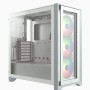 Gabinete Gamer Corsair iCUE 4000X RGB - Media Torre - ATX - Panel Lateral - Blanco - CC-9011205-WW