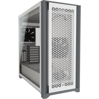 Gabinete Gamer Corsair 5000D AIRFLOW - Media Torre - 2 Ventiladores - Panel Lateral - Blanco - CC-9011211-WW