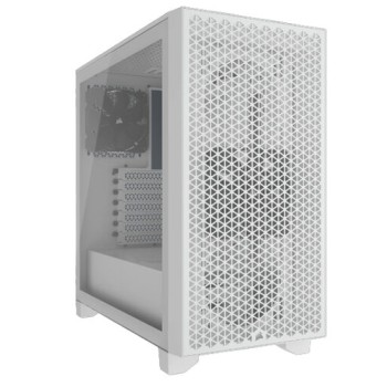 Gabinete Gamer Corsair 3000D AIRFLOW - Media Torre - ATX - 2 Ventiladores - Panel Lateral - Blanco - CC-9011252-WW