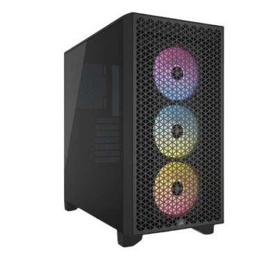 Gabinete Gamer Corsair 3000D RGB AIRFLOW - Media Torre - ATX - 3 Ventiladores - Panel Lateral - CC-9011255-WW