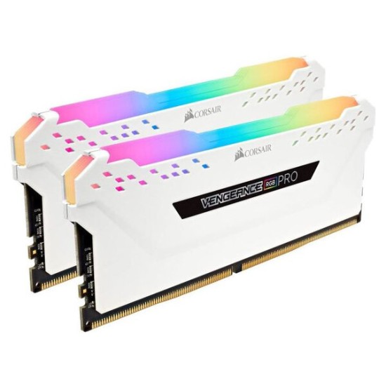 Memoria RAM Corsair Vengeance RGB Pro - DDR4 - 16GB (2x8GB) - 3000MHz - DIMM - Blanco - para PC - CMW16GX4M2C3000C15W