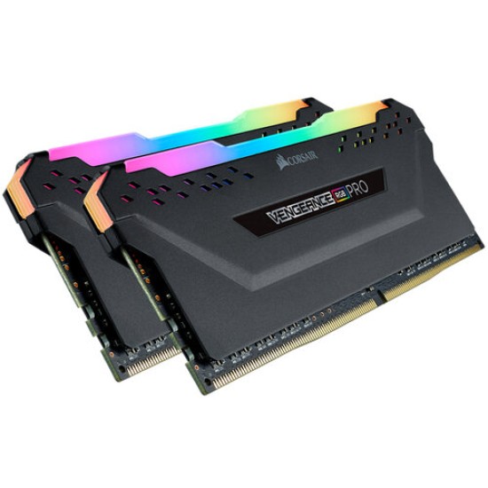 Memoria RAM Corsair VENGEANCE RGB PRO - DDR4 - 16GB (2x8GB) - 3200 MHz - Negro - CMW16GX4M2C3200C16