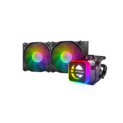 Enfriamiento Líquido COUGAR Helor 240 - 12V - 3 Pines - 2700 RPM - 2 Ventiladores - RGB - 35CCL24.0001