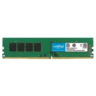 Memoria RAM Crucial Basics - DDR4 - 8GB - 2666MHz - UDIMM - Para PC - CB8GU2666