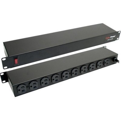 PDU CyberPower - 10 Contactos - NEMA 5-15R - Fase única - 120V - 15A - CPS1215RM