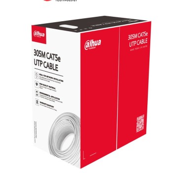 Bobina de Cable Dahua Cat5e 305 Metros 25 AWG Blanco Modelo DH-PFM920I-5EUN-C-V2
