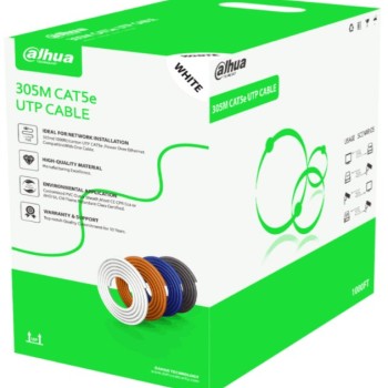 Bobina de Cable Dahua Cat5e 305m Uso Interior Blanco Modelo DH-PFM922I-5EUN-C Bobina de Cable Dahua Cat5e 305m Uso Interior Blanco Modelo DH-PFM922I-5EUN-C