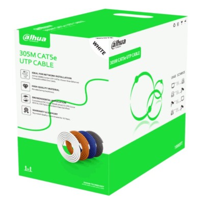 Bobina de Cable Dahua DH-PFM922I-5EUN-C - 305m - Cat5e - Uso Interior - Blanco - DH-PFM922I-5EUN-C