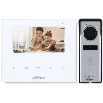 Kit de Videoportero Dahua DHI-KTA04 - 4.3" - Analógico - Botones Touch - Frente de Calle - 1.3MP - IP66 - DHI-KTA04