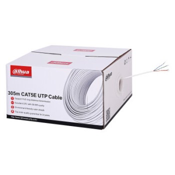 Bobina de Cable de Red Dahua Cat5e 305 Metros Blanco Modelo DH-PFM920I-5EUN
