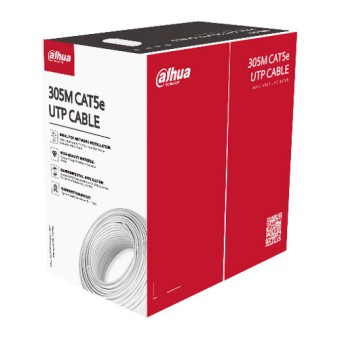 Bobina de Cable Dahua Cat5e 100 Metros 4 Pares Blanco Modelo DH-PFM920I-5EUN-C-V2-100