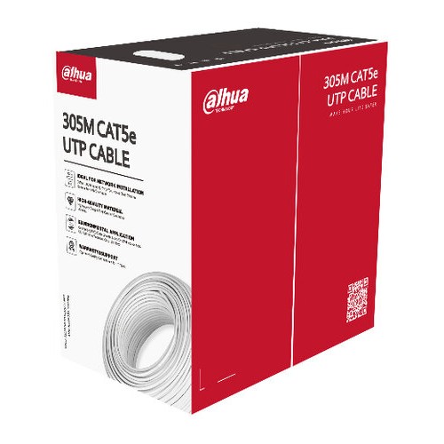 Bobina de Cable Dahua Cat5e 100 Metros 4 Pares Blanco Modelo DH-PFM920I-5EUN-C-V2-100