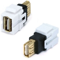 Jack USB Brobotix Hembra USB 2.0 Blanco Modelo 065616