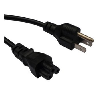 Cable de Corriente para Laptop BRobotix 076889 - Tipo Trébol - 18 AWG - 1.80 Mts - 076889