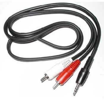 Cable RCA BRobotix 080161 - 2 Audio Macho a 3.5mm Macho - 1.8m - 080161