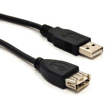Extensión USB BRobotix 102310 - Macho/Hembra - 3 mts - Negro - 102310