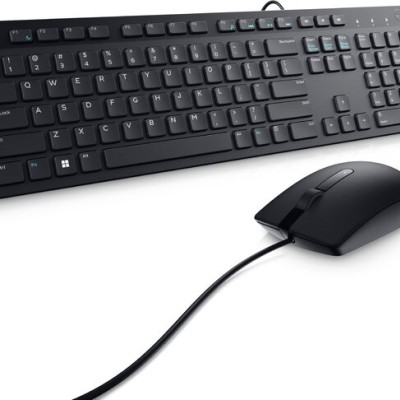 Kit Teclado y Mouse Dell KM300C - Alámbrico - USB - Español - Negro - 580-AKKW