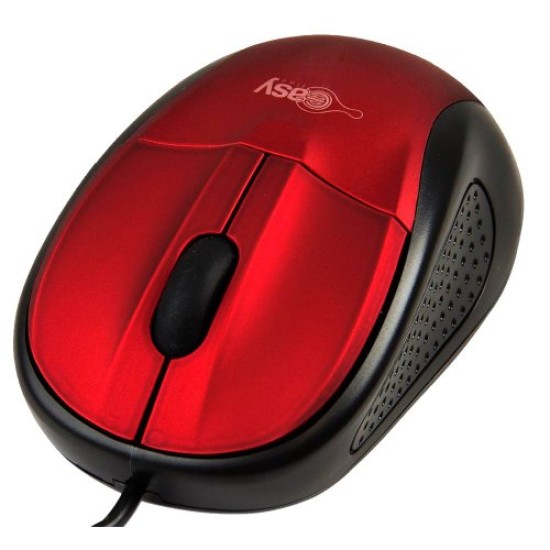 Mouse Óptico Easy Line EL-993315 - Alámbrico - USB - Rojo - EL-993315