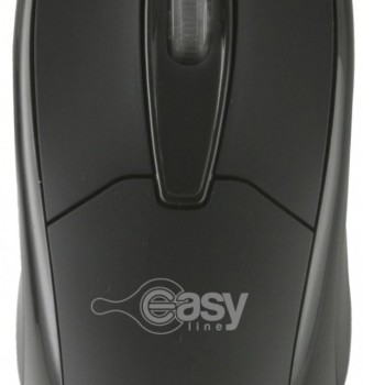 Mouse Óptico Easy Line Alámbrico USB 1000 DPI 3 Botones Negro EL-993377