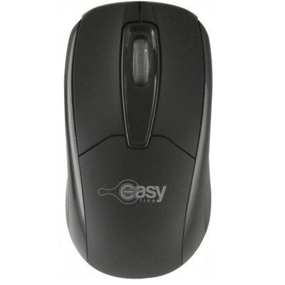 Mouse Óptico Easy Line EL-993377 - Alámbrico - USB - 1000 Dpi - 3 Botones - Negro - EL-993377