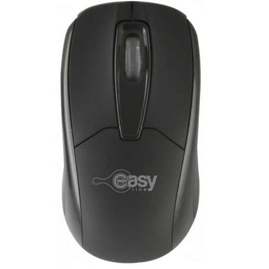 Mouse Óptico Easy Line EL-993377 - Alámbrico - USB - 1000 Dpi - 3 Botones - Negro - EL-993377