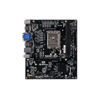 Tarjeta Madre ECS B660H7-M22 - Socket 1700 - 2xDDR4 - 3200 MHz- HDMI - VGA - DVI-D - M.2 - USB 2.0/3.2 - Micro ATX - B660H7-M22