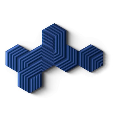 Panel Acústico Elgato Wave Panels Starter Set - PU/PES - Azul - 10AAL9901
