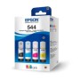 Tinta Epson T544 - 4 Botellas - Negro - Cian - Magenta - Amarillo - 65ML - T544520-4P