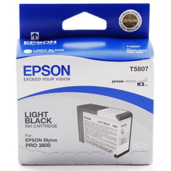 Tinta Epson T580 UltraChrome K3 - Negro Claro - 80ml - T580700