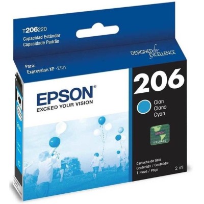 Tinta Epson 206 - Cian - T206220-AL