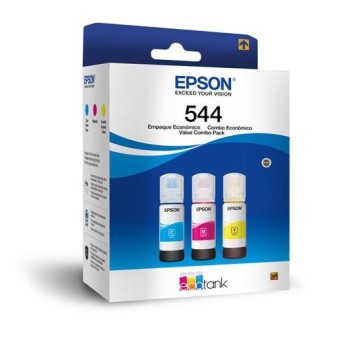 Tinta Epson T544 - 3 Botellas - Cian - Magenta - Amarillo - 65ML - T544520-3P
