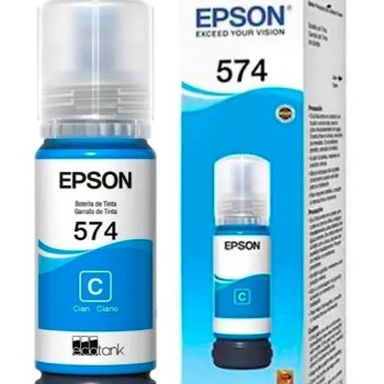 Tinta Epson T574 Cian Original para Impresoras L8050/L18050 - Modelo T574220-AL