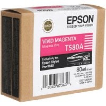 Tinta Epson t580A00 - Magenta Vivo - 80ml - T580A00