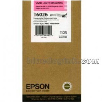 Tinta Epson T602 UltraChrome K3 - Magenta Vivo Claro - 110ml - T602600