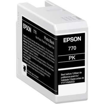 Tinta Epson UltraChrome PRO10 T770 - Negro Fotográfico - 25ml - T770120
