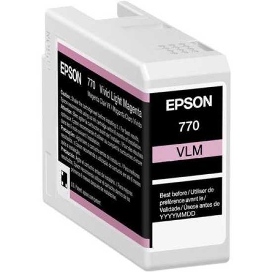 Tinta Epson UltraChrome PRO10 T770 - Magenta Claro - 25ml - T770620