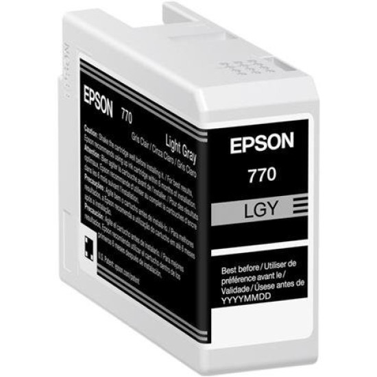 Tinta Epson UltraChrome PRO10 T770 - Gris Claro - 25ml - T770920