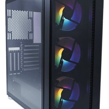 Gabinete Gamer Evotec EV-1021 Mini Torre ATX/Micro ATX/Mini-ATX con 3 Ventiladores y Panel Lateral