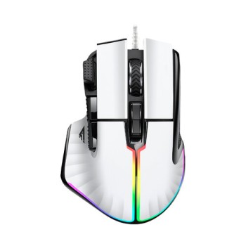 Mouse Gamer Game Factor MOG602 - Alámbrico - 8 Botones - RGB - Blanco - MOG602-WH