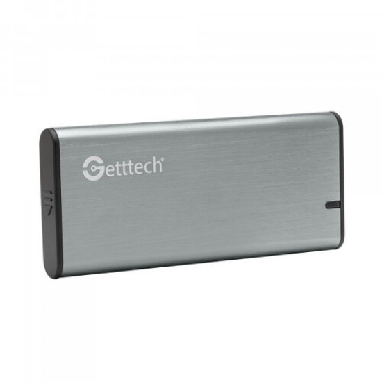 Gabinete Getttech GCE-M231-01 - 2.5" - USB 3.0 - SSD - Plata - GCE-M231-01