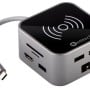 Hub Tipo C Getttech Thunderbolt - HDMI - RJ45 - USB Tipo A - SD - TF - 3.5mm - Cargador Inalámbrico - GHW-69401