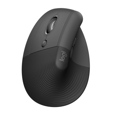 Mouse Logitech Lift Left Vertical - Inalámbrico - 6 Botones - Zurdo - Grafito - 910-006467