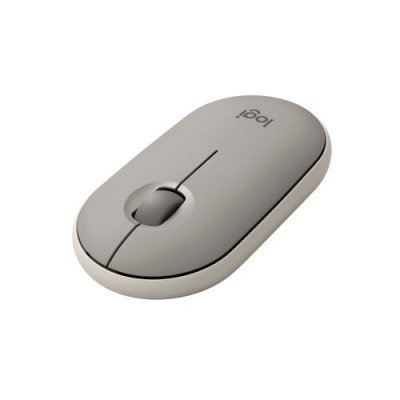 Mouse Logitech Pebble M350 - Inalámbrico - Almendra - 910-006658