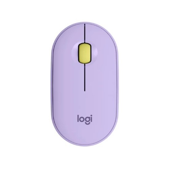 Mouse Logitech Pebble M350 - Inalámbrico - USB - Lavender Limonade - 910-006659