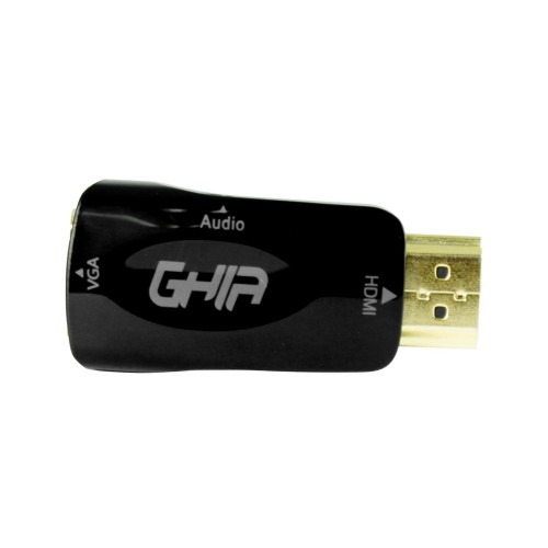 Convertidor HDMI a VGA GHIA con Audio - Modelo ADAP-1 - Negro